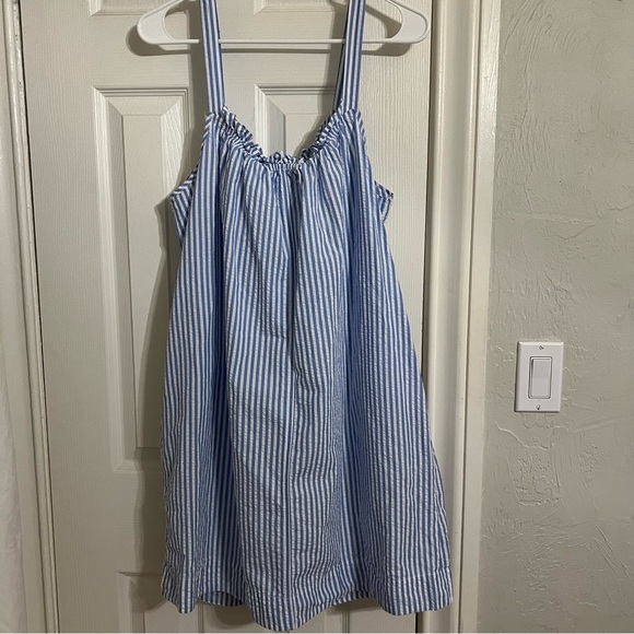 Lake Alice Nightgown in Blue Seersucker - Picture 3 of 8